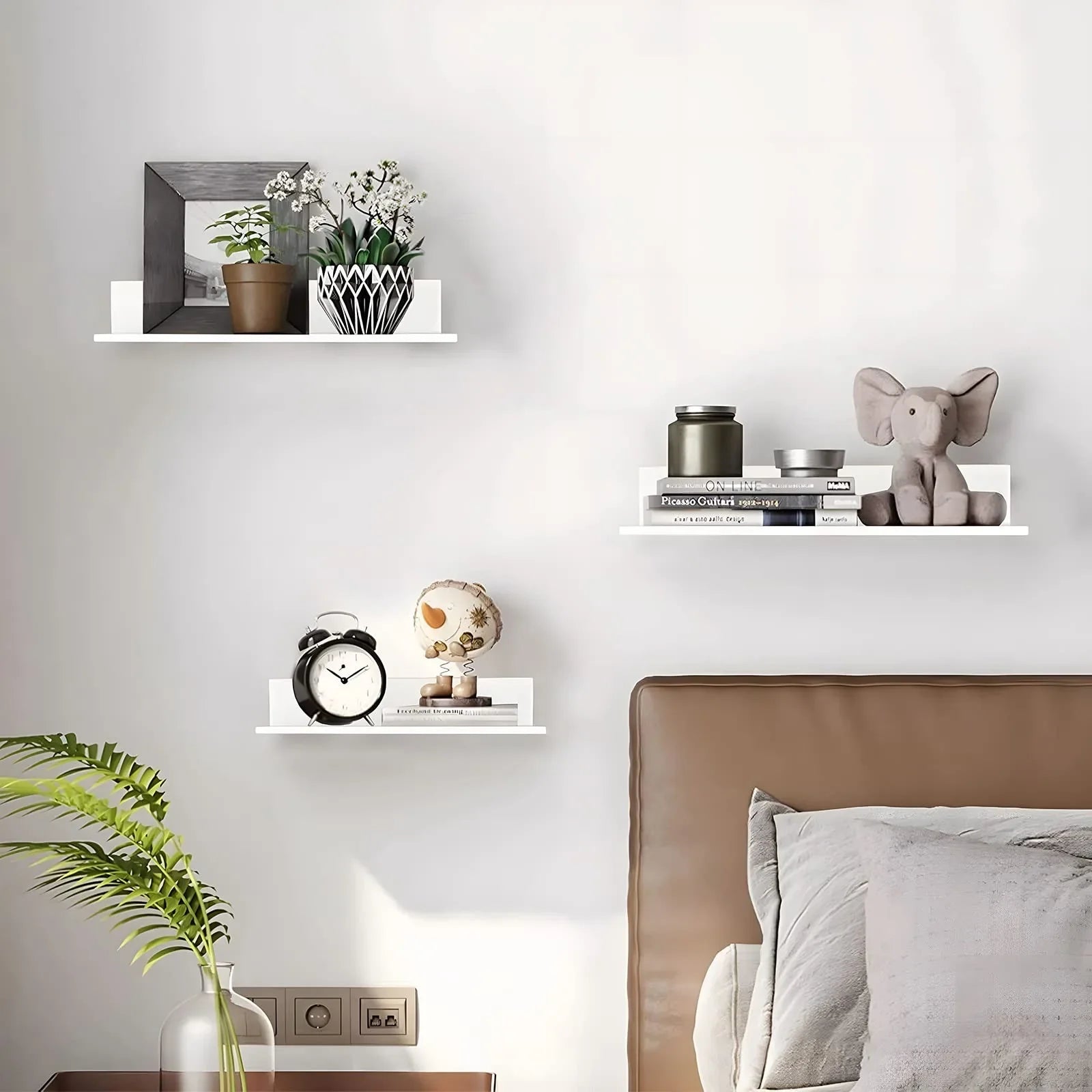 Metallura | Wandregal aus Metall | Schwebendes Regal 30/40/50 cm | Platzsparende Aufbewahrung für Bad, Küche & Schlafzimmer