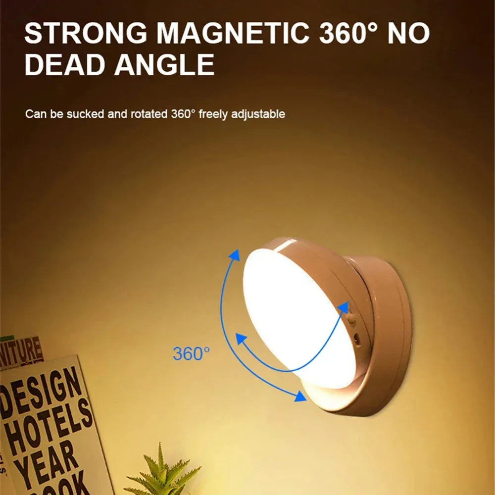 LumiFlex360 LED Nachtlicht | Bewegungsmelder | 360° drehbar | Wiederaufladbar | Magnetisch & kabellos