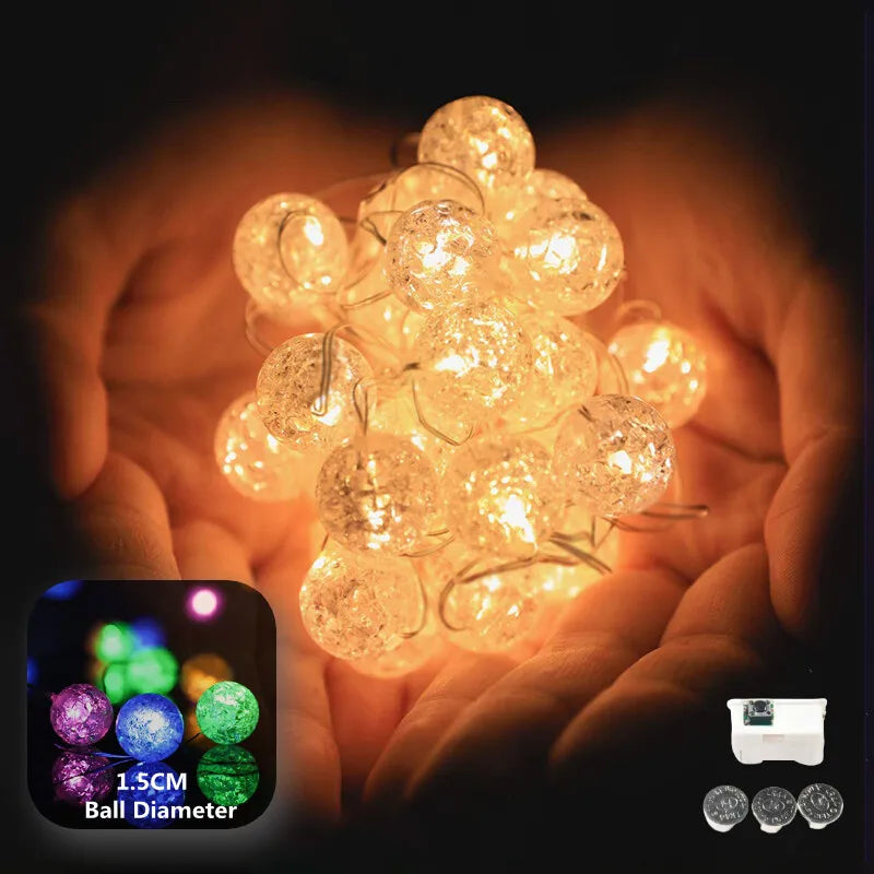 LumiaGlow LED Lichterkette | Warmweiß | 3 Modi | Batteriebetrieben