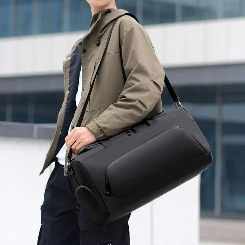 Sporttasche Veltrix ProCarry | Große PU-Reisetasche mit Schuhfach | Mehrere Fächer | 50×25×22 cm | Für Fitness, Urlaub & Alltag