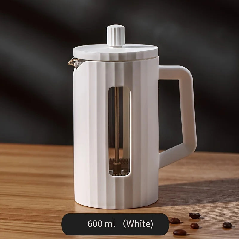 BrewVista | French Press Kaffeebereiter | 600 ml | Borosilikatglas & Edelstahlfilter | Für Zuhause & Outdoor