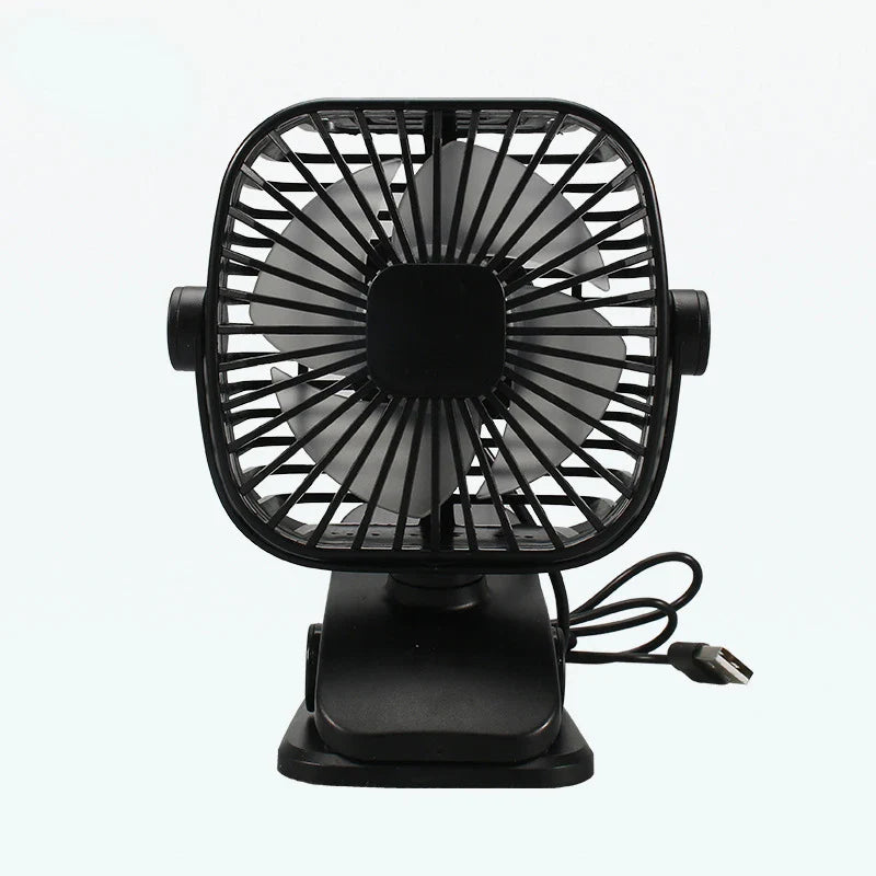 USB Mini-Ventilator SilentBreeze | Tragbar & Wiederaufladbar | Leise Tisch- & Clip-Lüfter für Schreibtisch & Bettgestell
