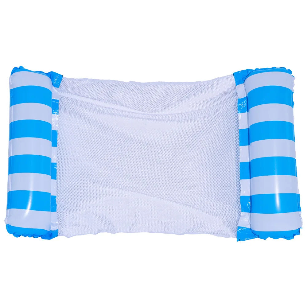 AQUAVIVA Wasserhängematte aufblasbar | 130×70 cm | Faltbare Pool-Liege mit Rückenlehne | Schwimmbett für Pool, Strand & Urlaub