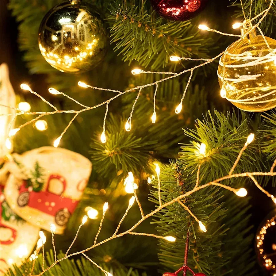 Cluster LED-Lichterkette Lumistra | Warmweiß & Kaltweiß | 36 m Silberdraht | Wasserdicht IP44 | Für Weihnachten, Hochzeit & Party