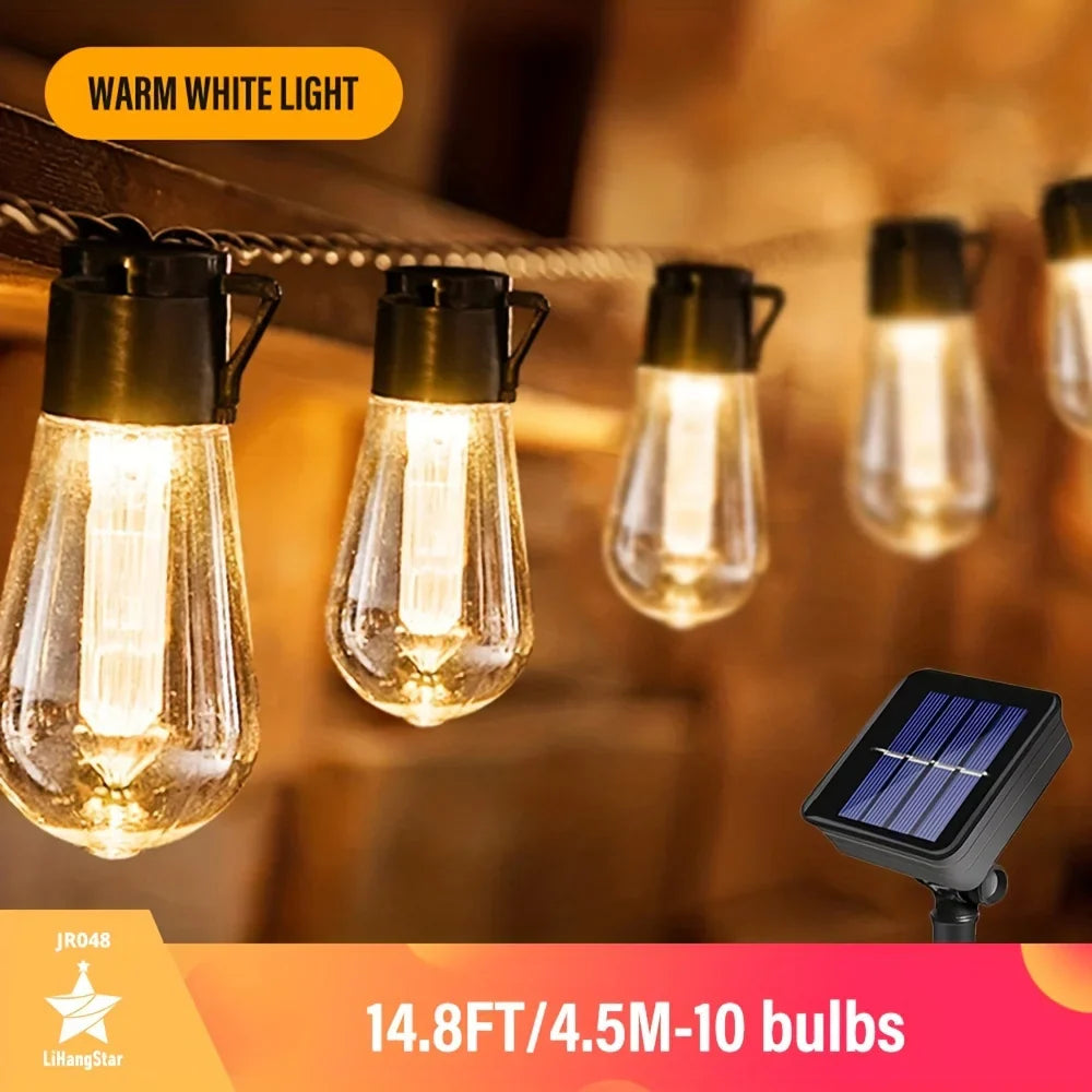 LED Solar-Lichterkette SolaLuma | Wasserdicht IP44 | Für Garten, Terrasse & Camping | Automatische Beleuchtung