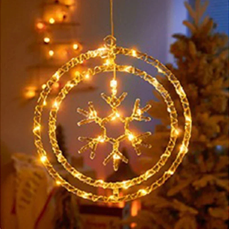 LED Weihnachtsring-Licht LumiRing | USB-betrieben | 8 Leuchtmodi | Warmweiß & Bunt | Deko für Weihnachten & Feste