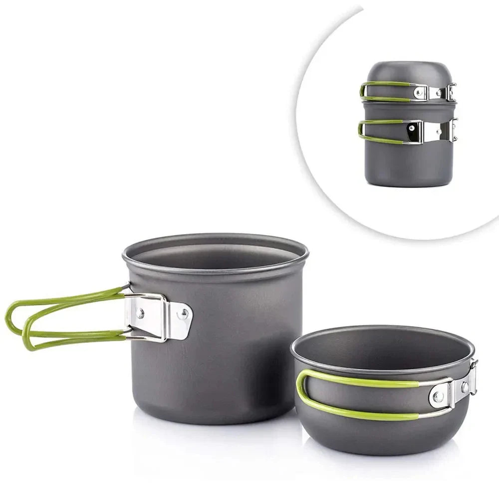 Trailvore CookLite Camping Kochset | Leicht & Faltbar | Topf mit Deckel | Inkl. Transporttasche | Für Wandern, Trekking & Outdoor