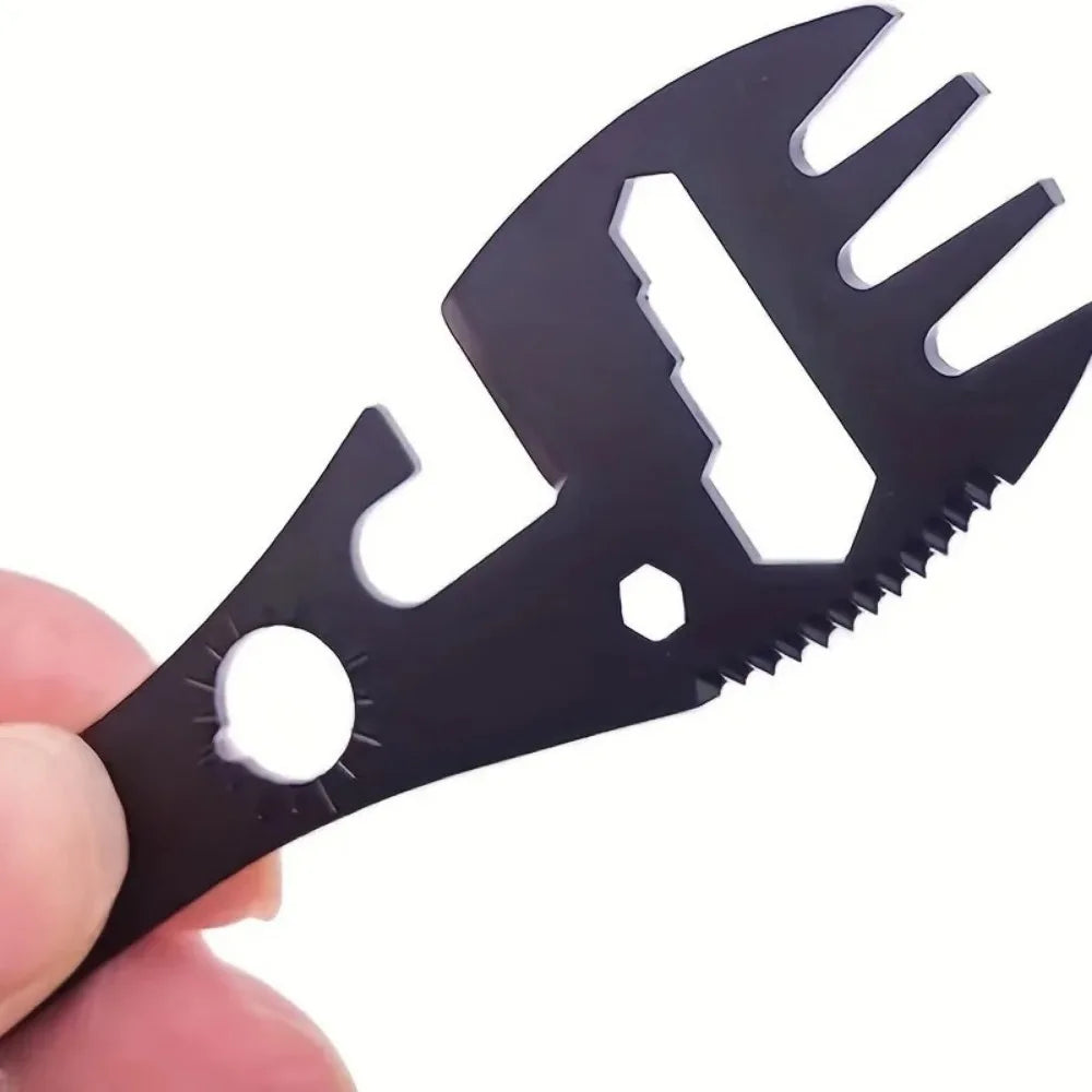 TrailSpork Pro | 6-in-1 Edelstahl Camping-Spork | Gabel, Löffel, Grabwerkzeug & Selbstschutz | Ultraleicht & kompakt | Für Outdoor & Survival