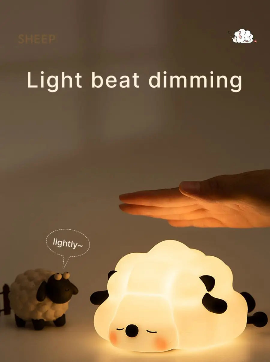 LumiNest LED Nachtlicht | Weiches Silikon | 2 Helligkeitsstufen | USB-Wiederaufladbar | 10 Std. Laufzeit
