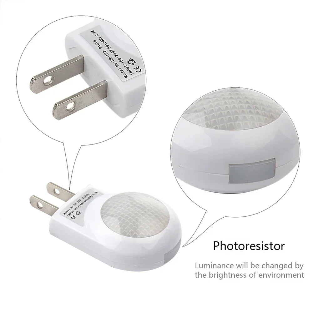 LumiShell Mini Nachtlicht | Mit Lichtsensor & EU-Stecker | Automatisches LED Wandleuchte | Weiches Warmlicht für Kinder- & Schlafzimmer