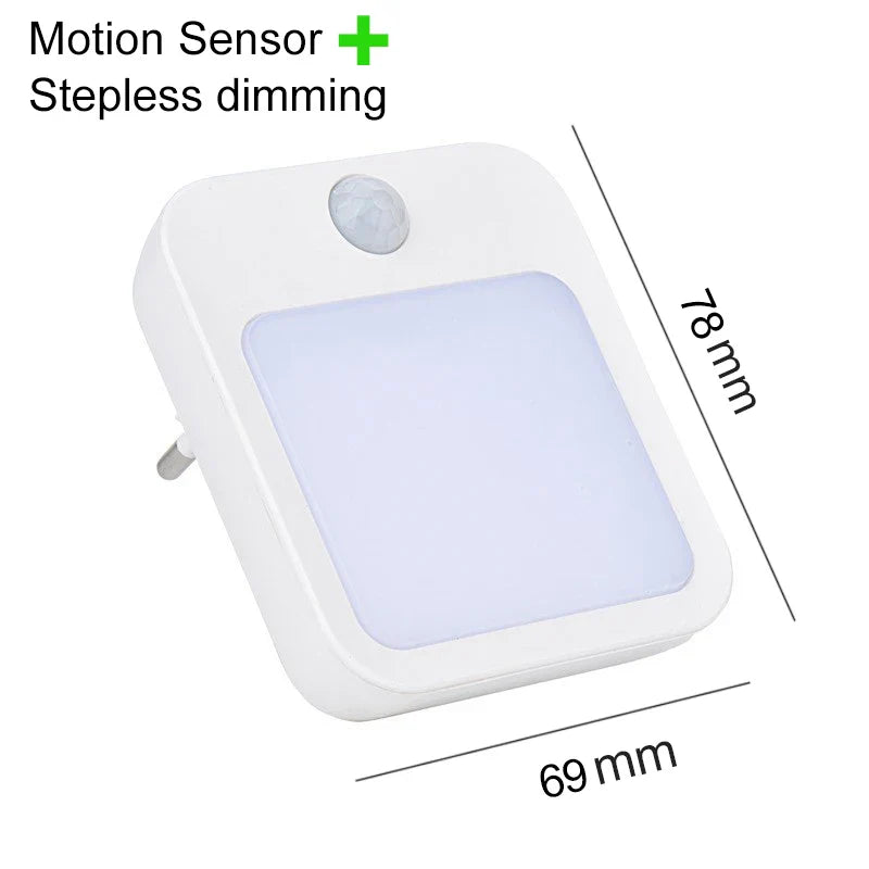 Sensilux Mini LED Nachtlicht | Mit Bewegungssensor | Warm- & Kaltweiß | Für Flur, Schlafzimmer & Bad