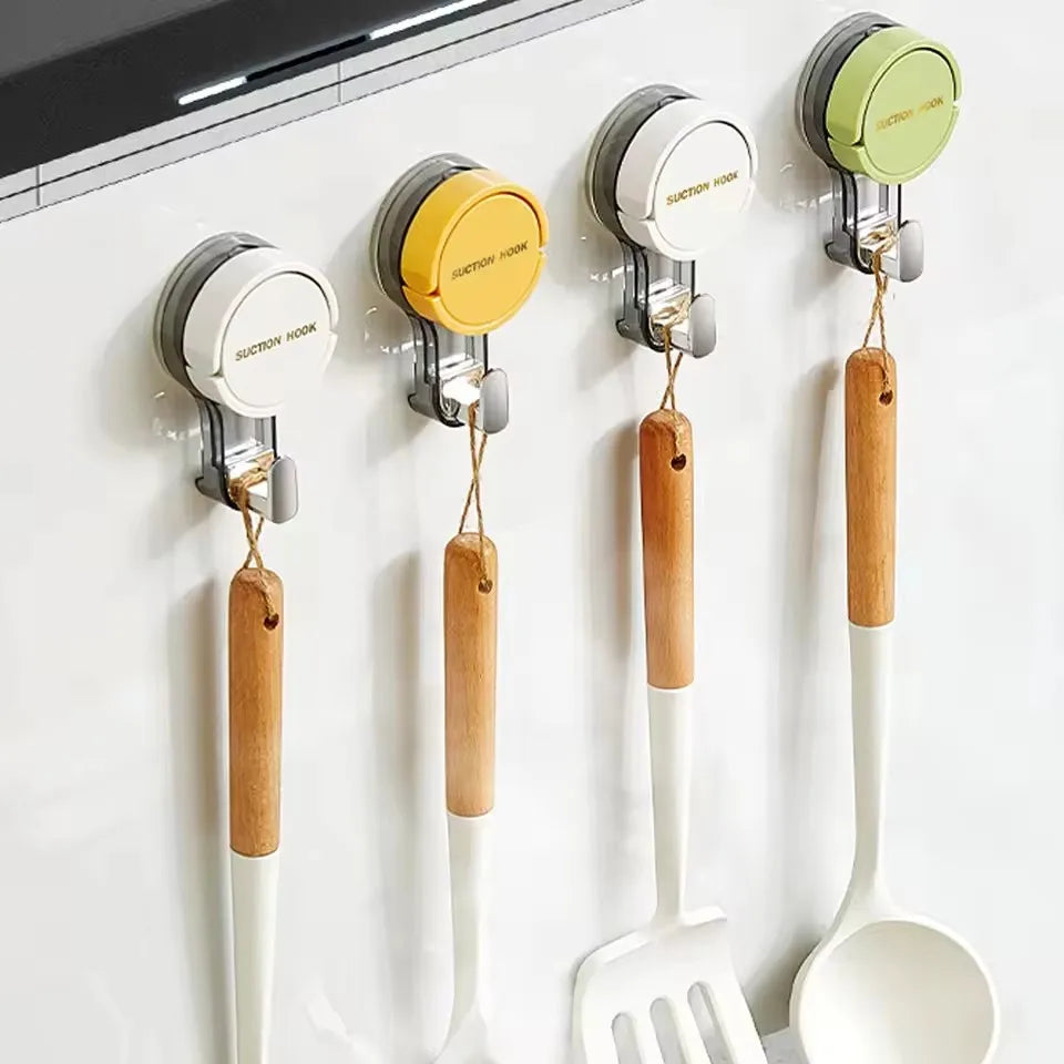 SaugFix Wandhaken | Ohne Bohren | Wiederverwendbar & Rückstandsfrei | 10,1 × 5,8 × 3,4 cm | Ideal für Bad & Küche