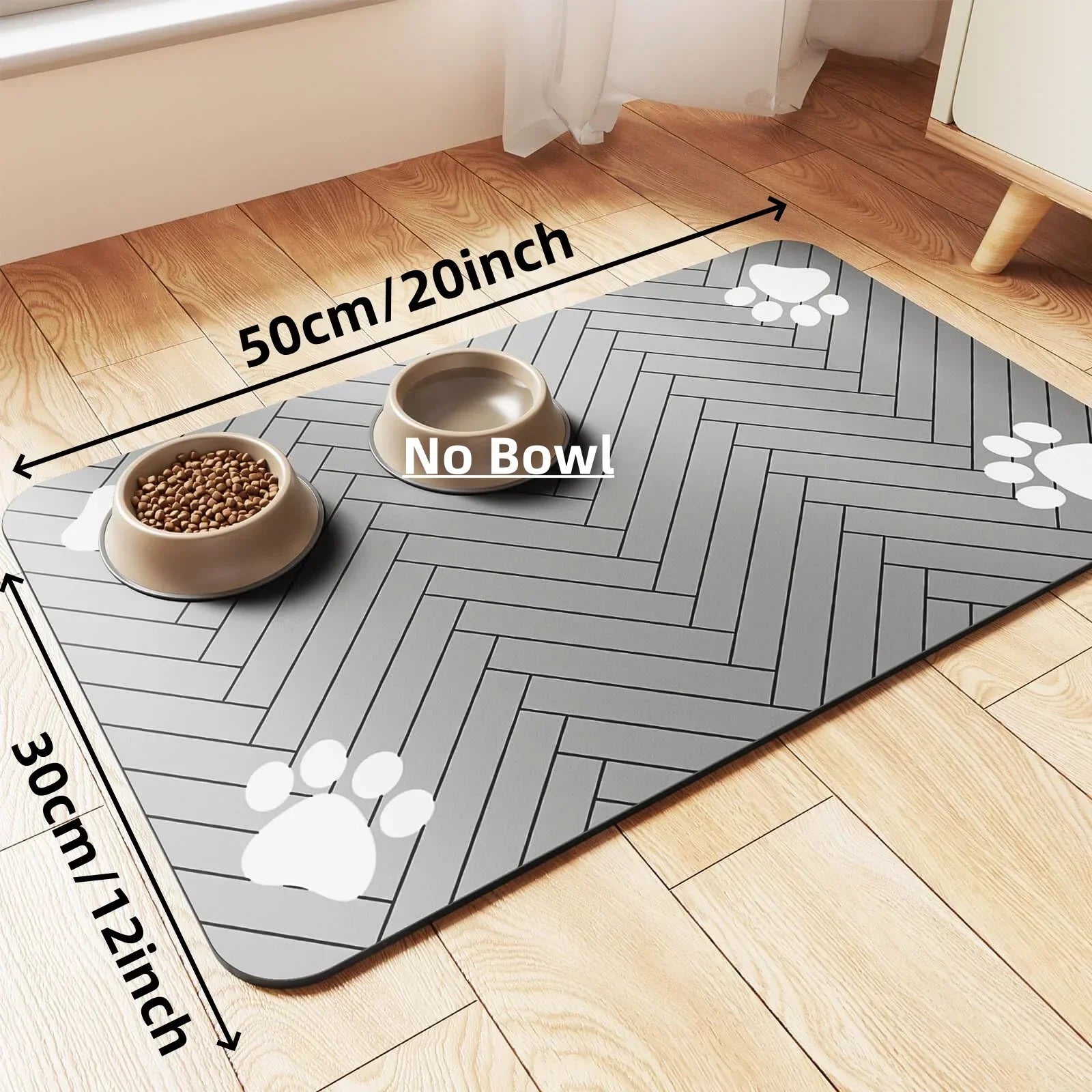 PawGuard | Saugstarke Futtermatte | Wasserdicht & Rutschfest | Platzset für Hunde- & Katzennäpfe | 20×30 / 30×50 / 40×60 cm