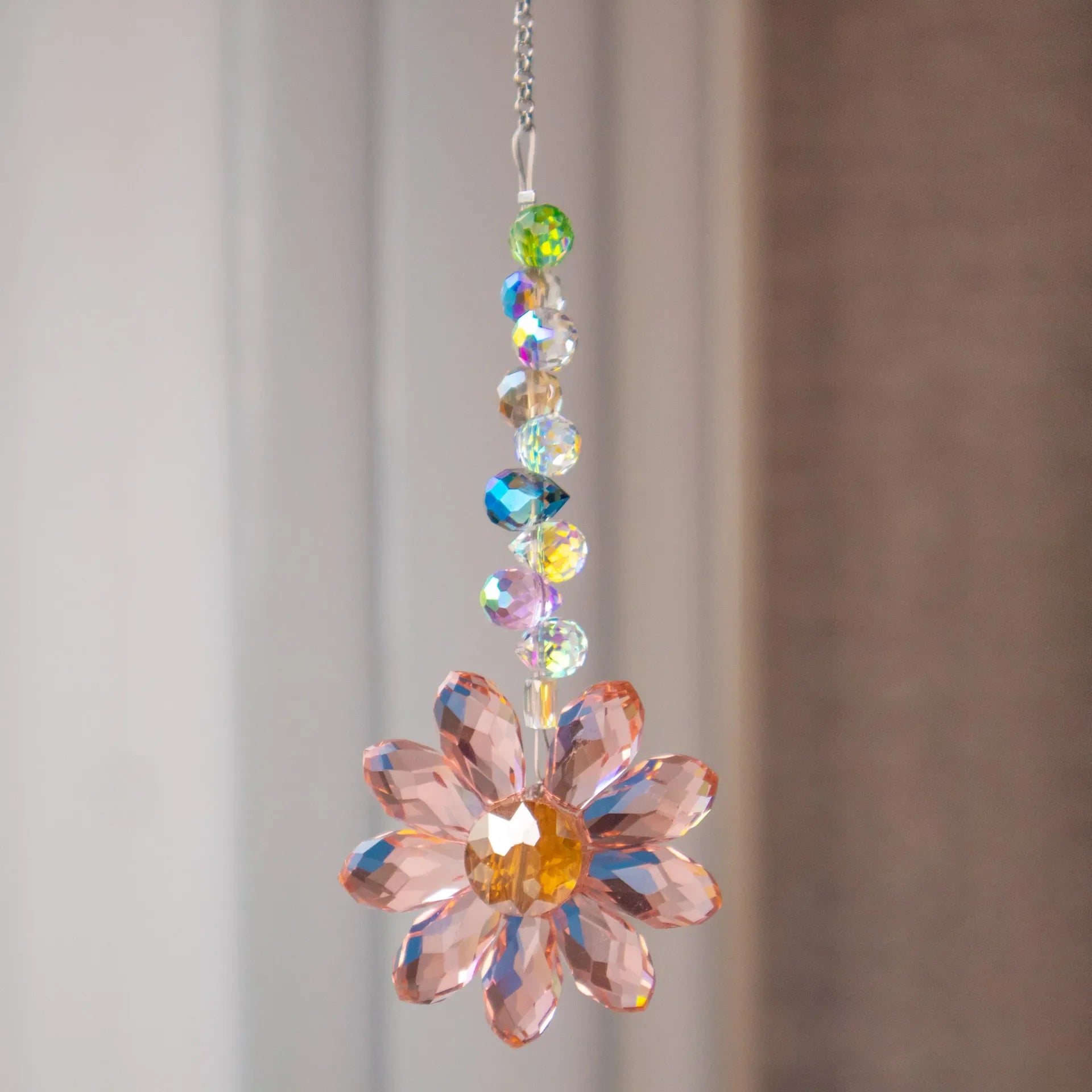 Kristall-Suncatcher LumiMargarita | K9-Daisy-Regenbogenfänger | Fenster- & Gartendeko | 32 cm | Geschenkidee für Zuhause