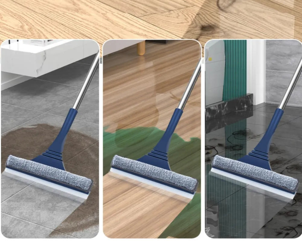 FensterFlex 2-in-1 Fensterreiniger | Verstellbarer Teleskopstiel | Wischer & Mikrofaser-Mopp | Für Fenster, Glas & Rahmen