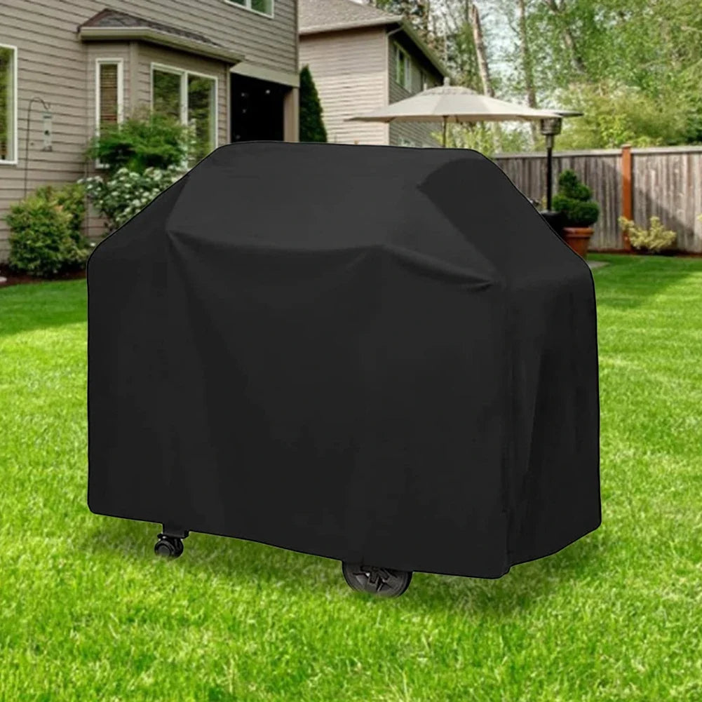 GrillGuard Pro Abdeckhaube | Wasserdicht & UV-beständig | Windfest mit Kordelzug | Für Gasgrill, BBQ & Gartenmöbel