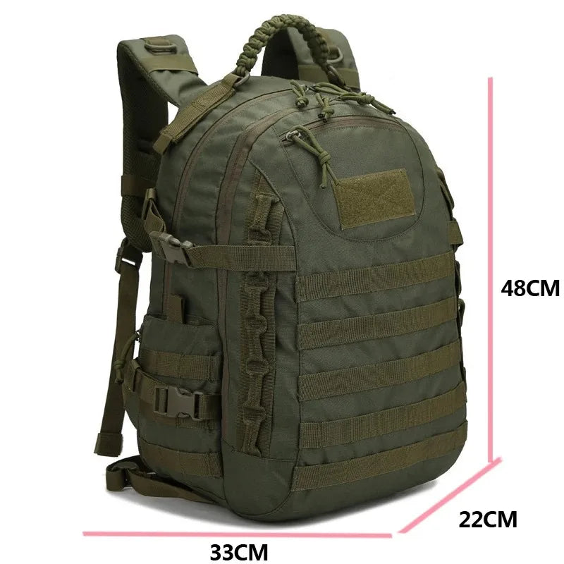 TrekNexus 35 L Hiking-Rucksack Herren | Taktischer Trekking-Rucksack 48 × 33 × 22 cm | Outdoor-Camping, Angeln, Hunting & Sport mit MOLLE-System