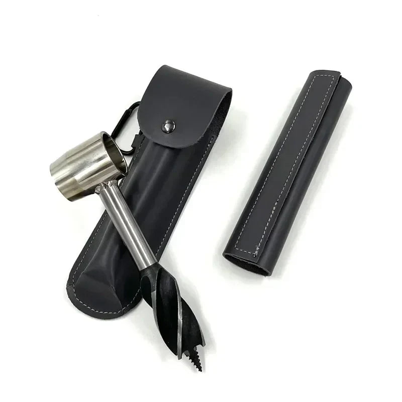 Bushcraft Handbohrer FerroDrill | Outdoor Survival Tool | Robuster Carbonstahl | 16,5 cm