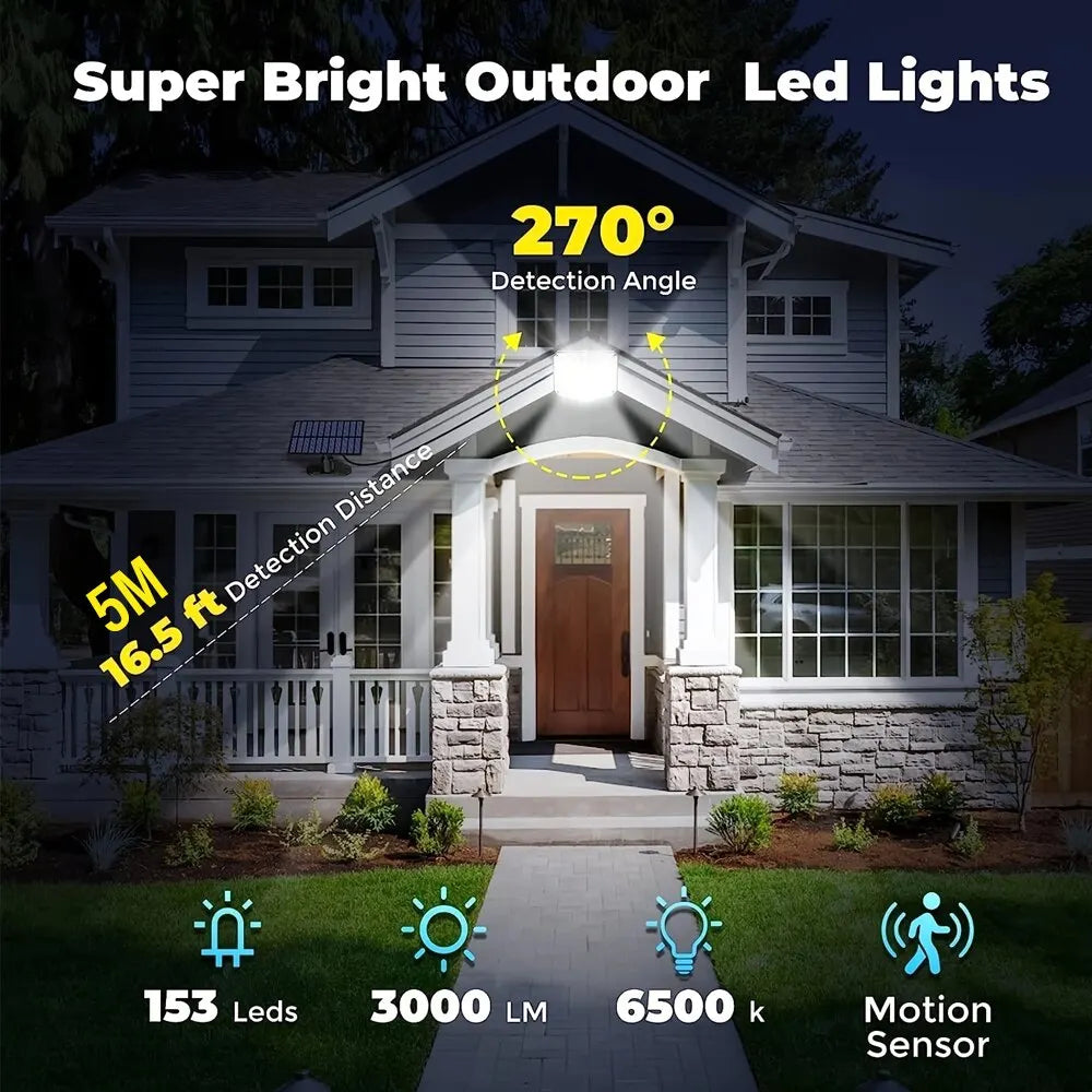 SolarBeam 153 | 270° Superhell | Bewegungsmelder & Fernbedienung | IP65 Wasserdicht