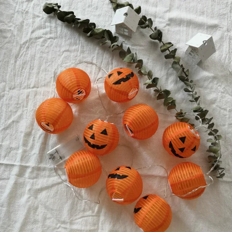 Lumora Glow Halloween Kürbis LED-Lichterkette | 1,5 m | 10 Warmweiße LEDs | Party- & Deko-Highlight