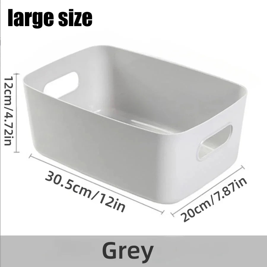 Orglino Aufbewahrungsbox aus PP | Stapelbar & Vielseitig | Für Bad, Küche, Make-up & Büro | In 3 Größen & 3 Farben