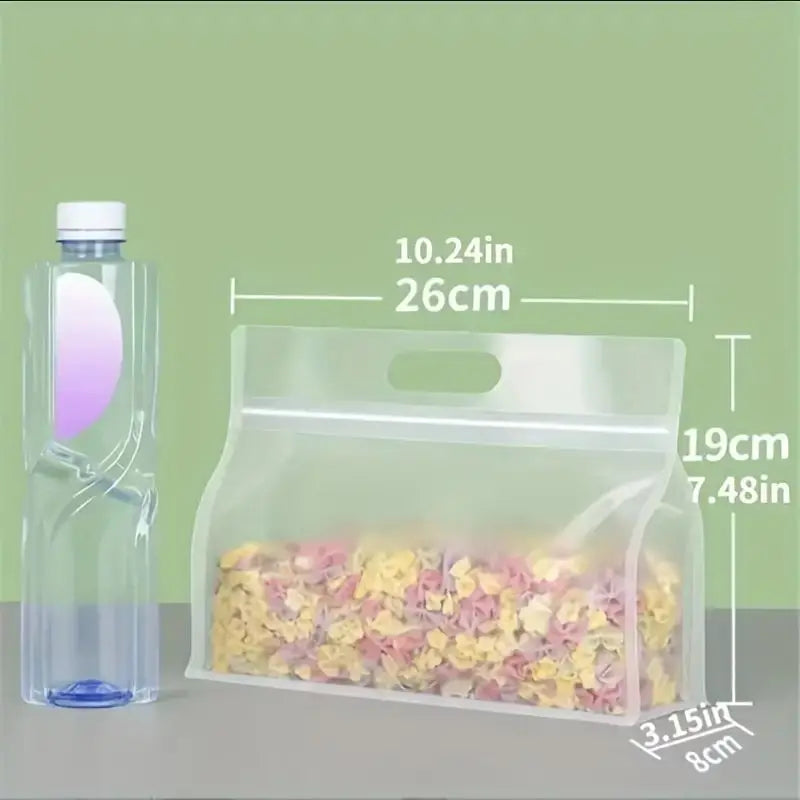 FreshGuard Aufbewahrungsbeutel | Wiederverwendbar & Auslaufsicher | 5er-Set | 26×19 cm & 30×23 cm