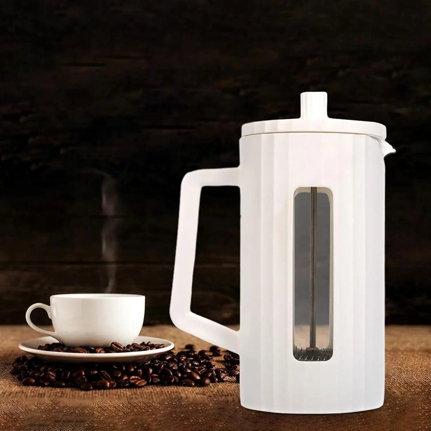 BrewVista | French Press Kaffeebereiter | 600 ml | Borosilikatglas & Edelstahlfilter | Für Zuhause & Outdoor