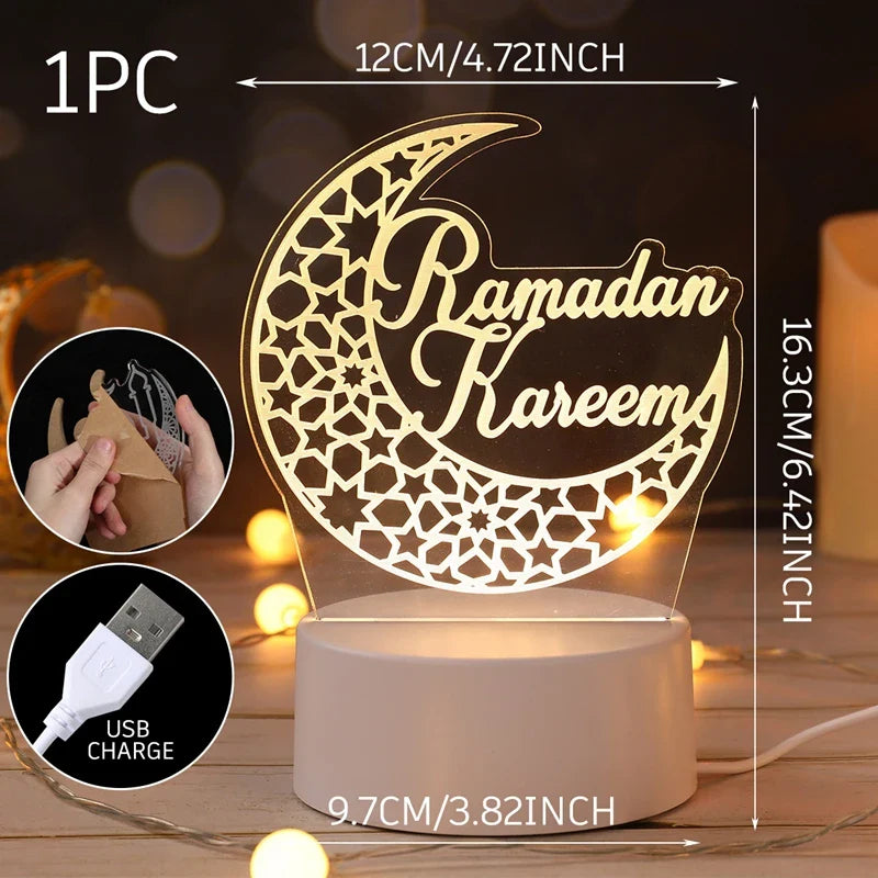 LumiNoor Ramadan Kerzenhalter | Mond-Design | Stimmungsvolle Deko | Metall