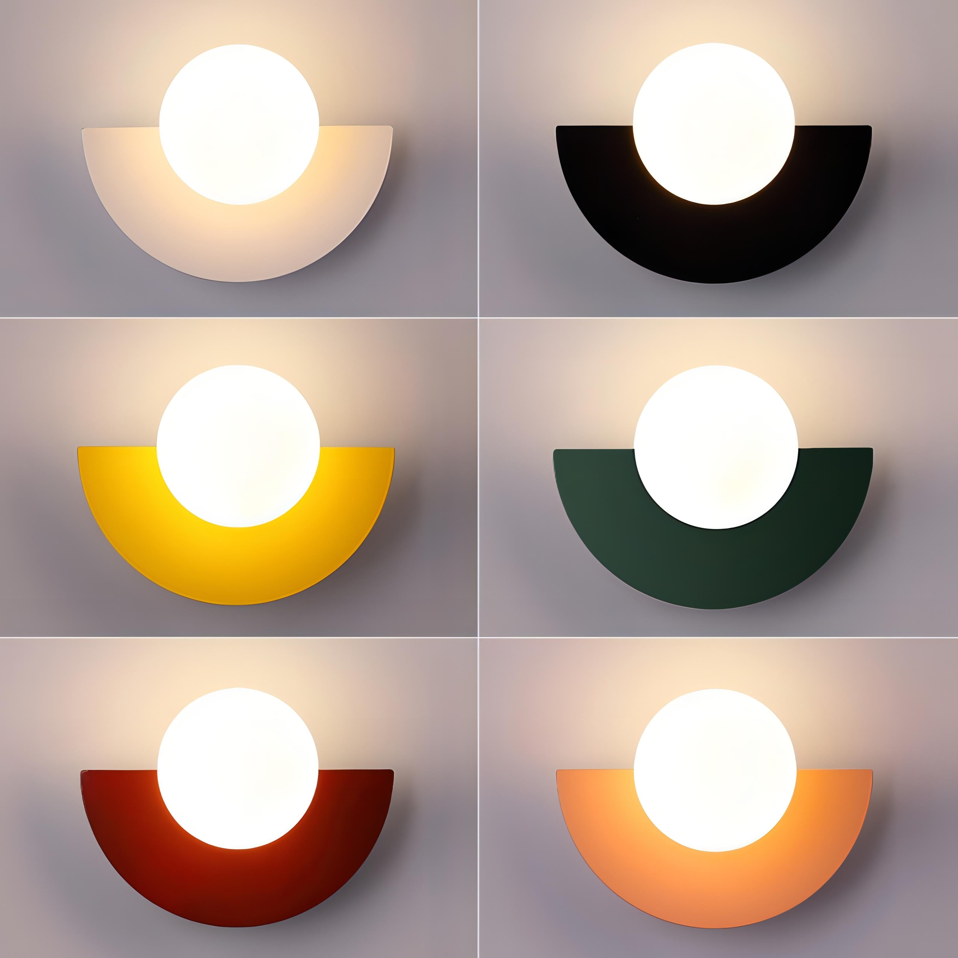 NordLume Wandlampe | Skandinavisches Design | LED-Beleuchtung | Halbkreisform Metall 25×15 cm