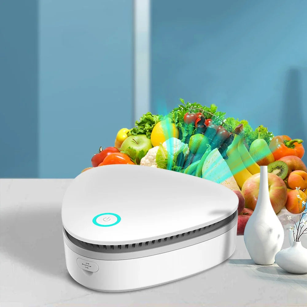 Mini Ozonreiniger PureZone 360 | Tragbarer Sterilisator & Geruchsentferner | 1800 mAh Akku | Für Kühlschrank, Schrank & Auto