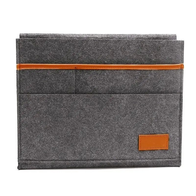 OrdiNest Filz-Bett-Organizer zum Einhängen | Praktische Aufbewahrung am Bett oder Sofa | Hängende Tasche für Tablet, Fernbedienung & Zubehör