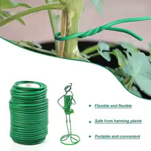 FlexiTie Garden | Pflanzenbindedraht mit Gummibeschichtung | Zuschneidbar & Wiederverwendbar