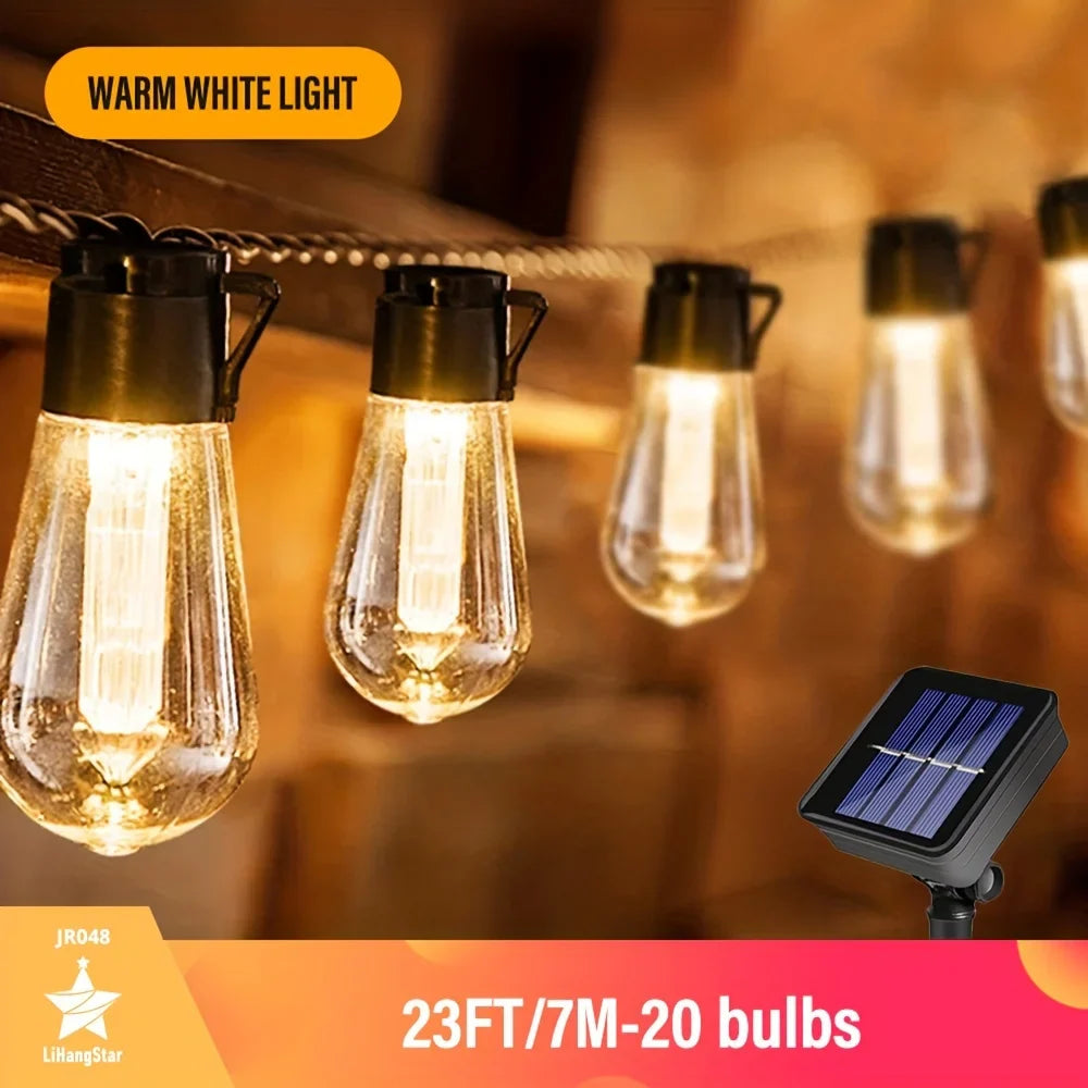 LED Solar-Lichterkette SolaLuma | Wasserdicht IP44 | Für Garten, Terrasse & Camping | Automatische Beleuchtung