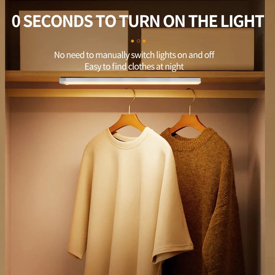SenseLite Motion LED | Wiederaufladbares Sensorlicht mit Magnetbefestigung | Warmweiß | Für Schrank, Bett & Flur