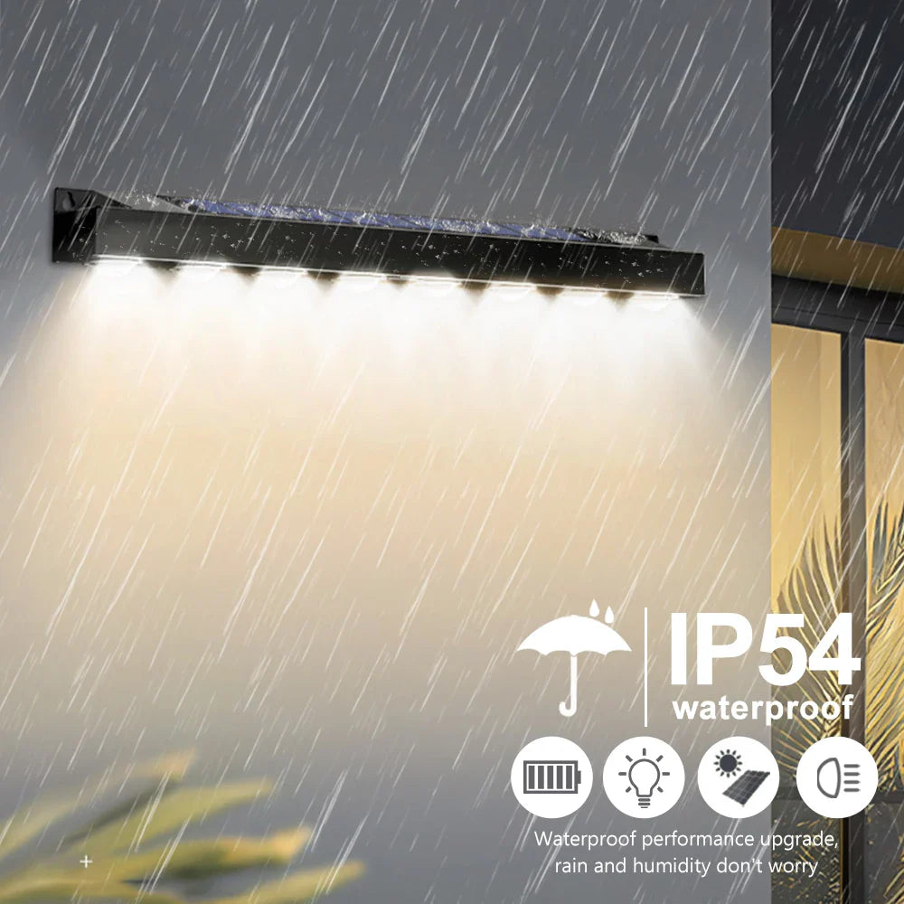 Solavera LumiFence Solarleuchten | 4er-Set LED Außenleuchten | IP54 Wetterfest | Aluminium | Für Garten, Zaun & Terrasse