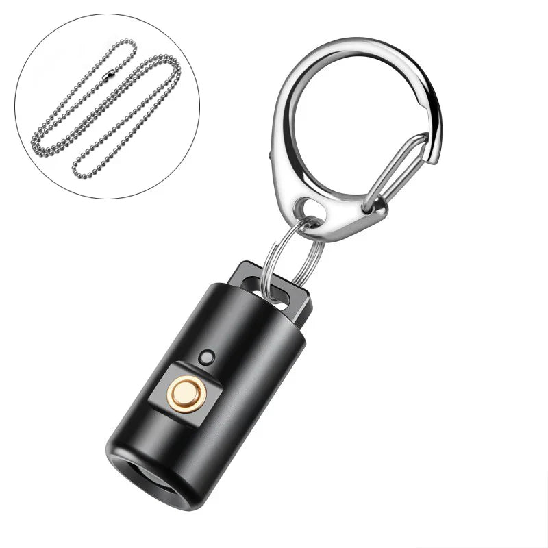 Mini Taschenlampe LumoKey | Hochleistungs-LED | Wiederaufladbar & Wasserdicht | 30 m Leuchtweite | 6 g Ultraleicht