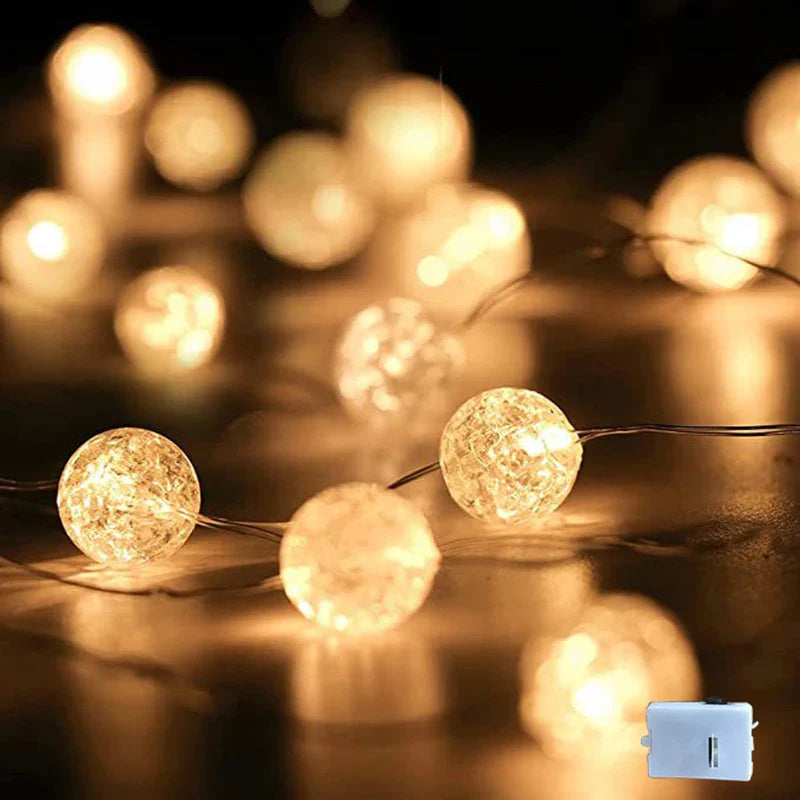 LumiaGlow LED Lichterkette | Warmweiß | 3 Modi | Batteriebetrieben