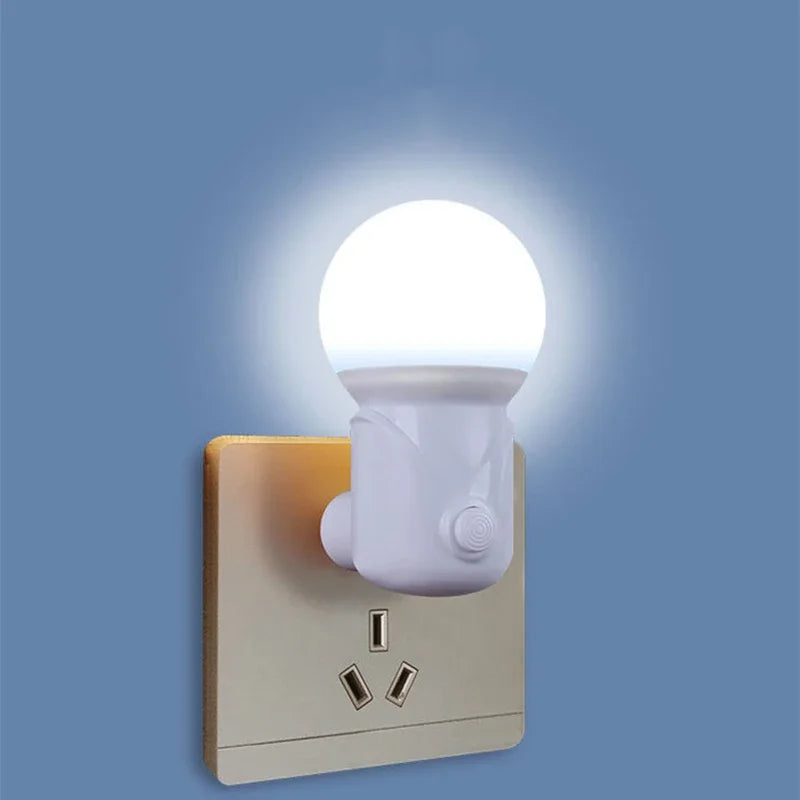 LED Nachtlicht Steckdose | 2 Lichtfarben | Energiesparend & Modern | Mit Schalter