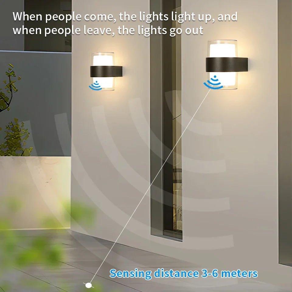 LED-Außenwandleuchte LumaGuard Pro | 6W/12W | IP66 Wasserdicht | Radarbewegungssensor & Dämmerungsschaltung