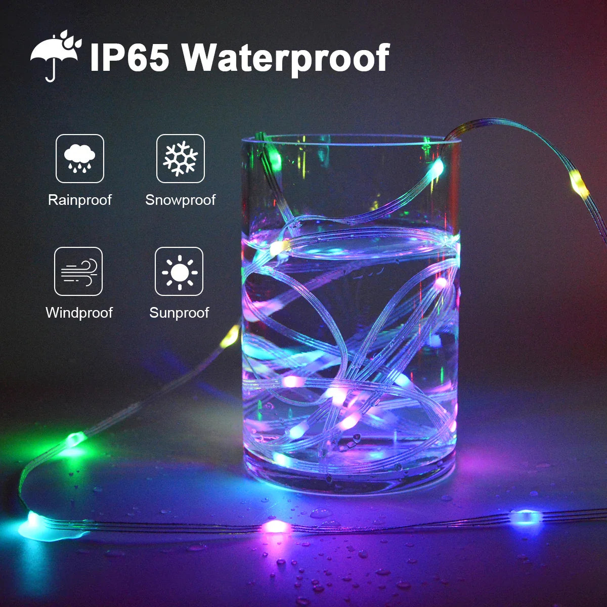 Smart LED Lichtstreifen LumiSync RGBIC | 20 m | Bluetooth & App-Steuerung | Musikmodus | Wasserdicht IP67 | USB-betrieben