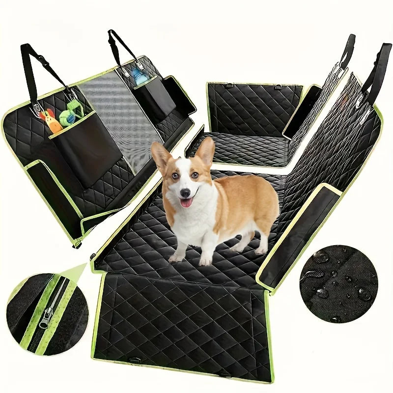 PawRide Hunde Autoschondecke Rückbank | 6-in-1 Design | Wasserdicht & Rutschfest | Für Auto, SUV & LKW