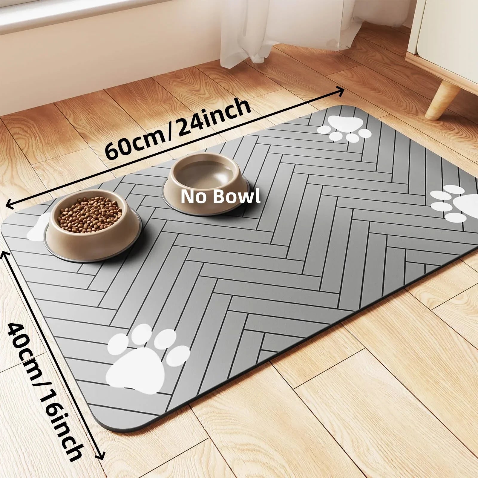 PawGuard | Saugstarke Futtermatte | Wasserdicht & Rutschfest | Platzset für Hunde- & Katzennäpfe | 20×30 / 30×50 / 40×60 cm