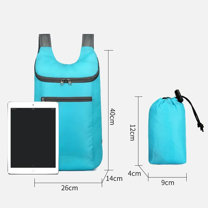 SkyFold LitePack | Faltbarer Outdoor-Rucksack 20L | Wasserdicht & ultraleicht | Für Reisen, Wandern & Freizeit | Unisex