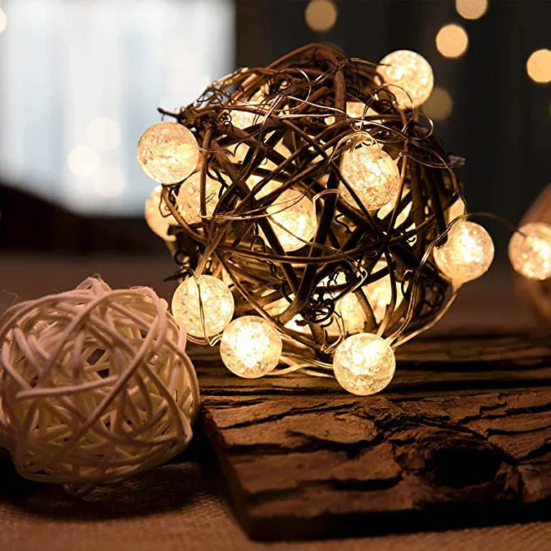 LumiaGlow LED Lichterkette | Warmweiß | 3 Modi | Batteriebetrieben