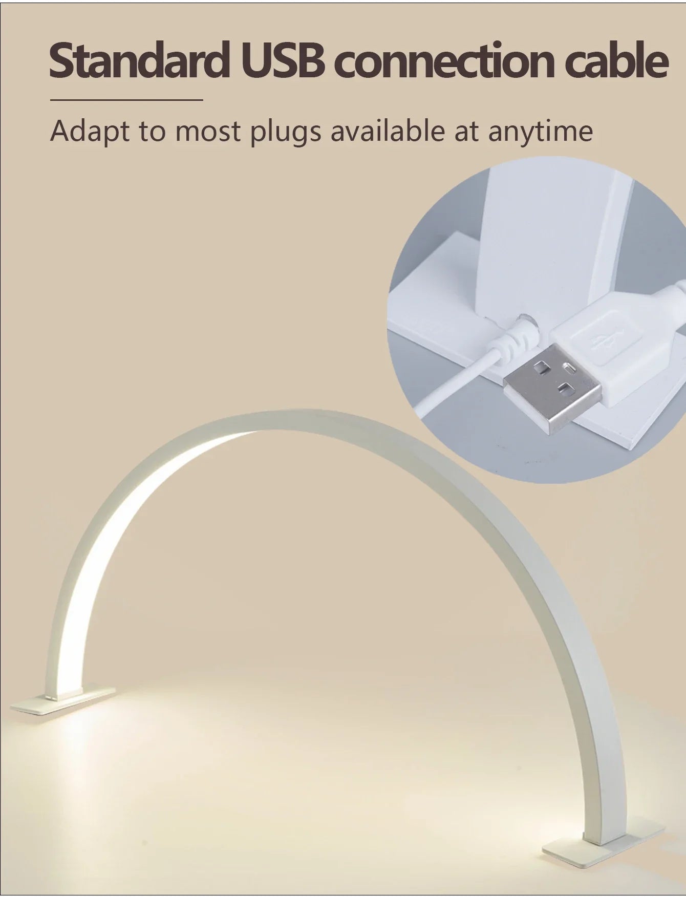 LUNAIL LED-Nagellampe | Halbmond-Design | USB | Für Nagelstudio & Zuhause
