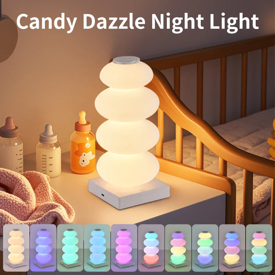 AuraGlow LED-Tischlampe | 16 RGB-Farben & Warmweiß | Touch-Dimmung | USB-Betrieb | 3W
