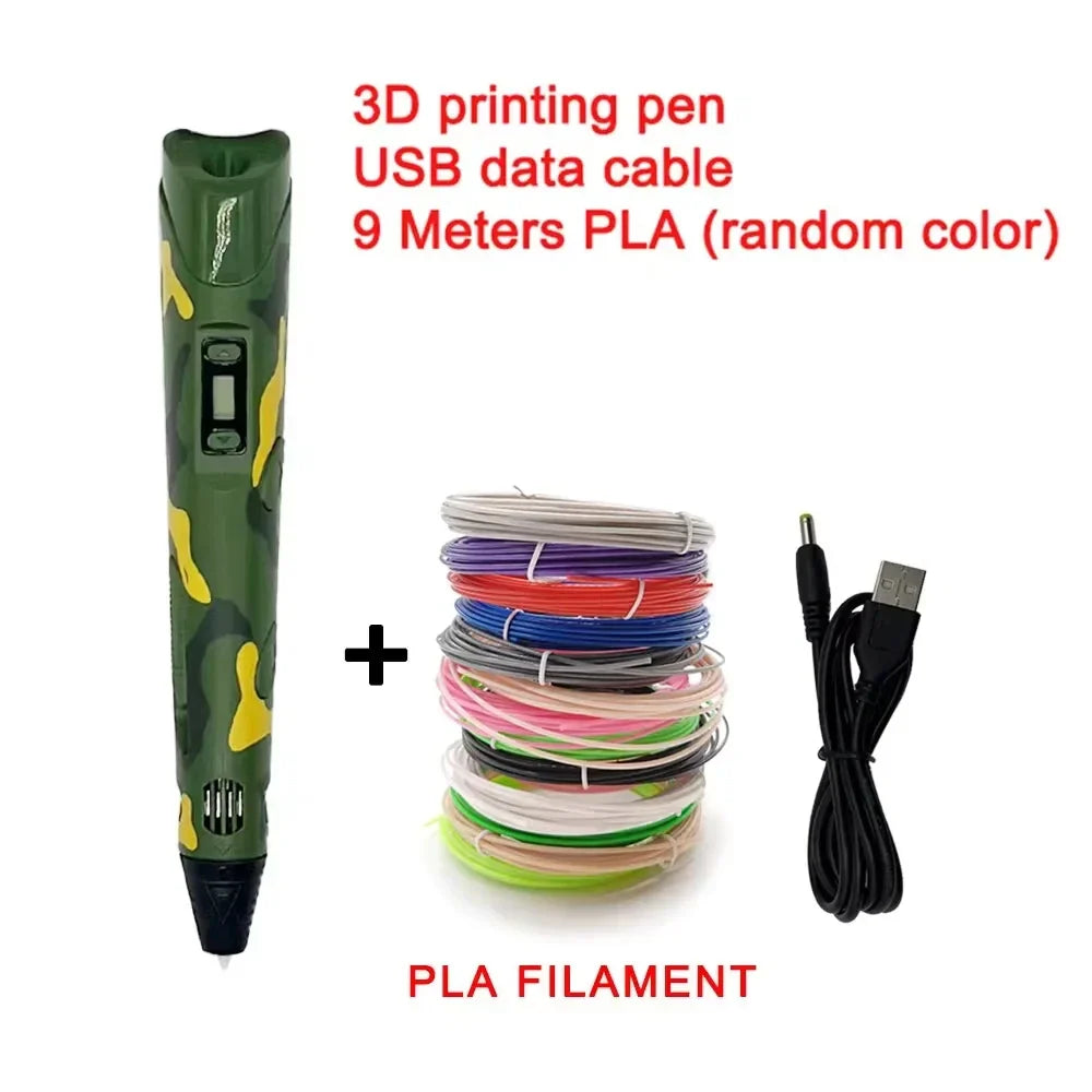 CreatiPen 3D | Elektrischer 3D-Druckstift | USB-Aufladbar | Mit 9 m PLA-Filament
