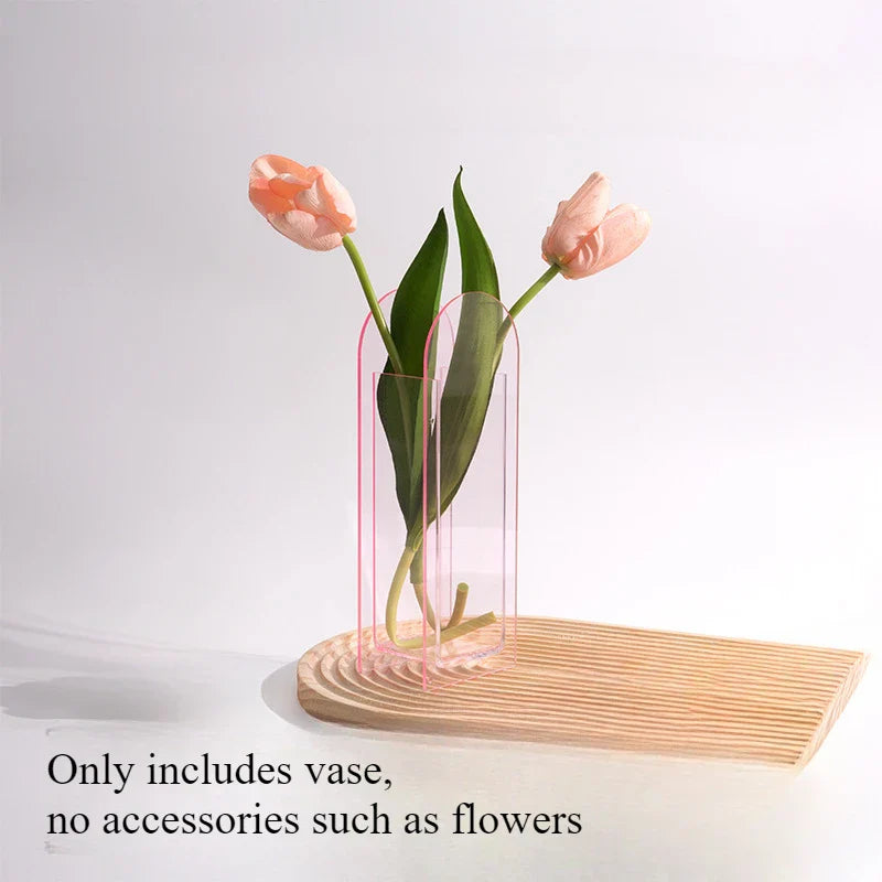 ClearElegance | Acryl Vase Transparent | Minimalistisches Deko-Element | Für Blumen & Hydrokultur