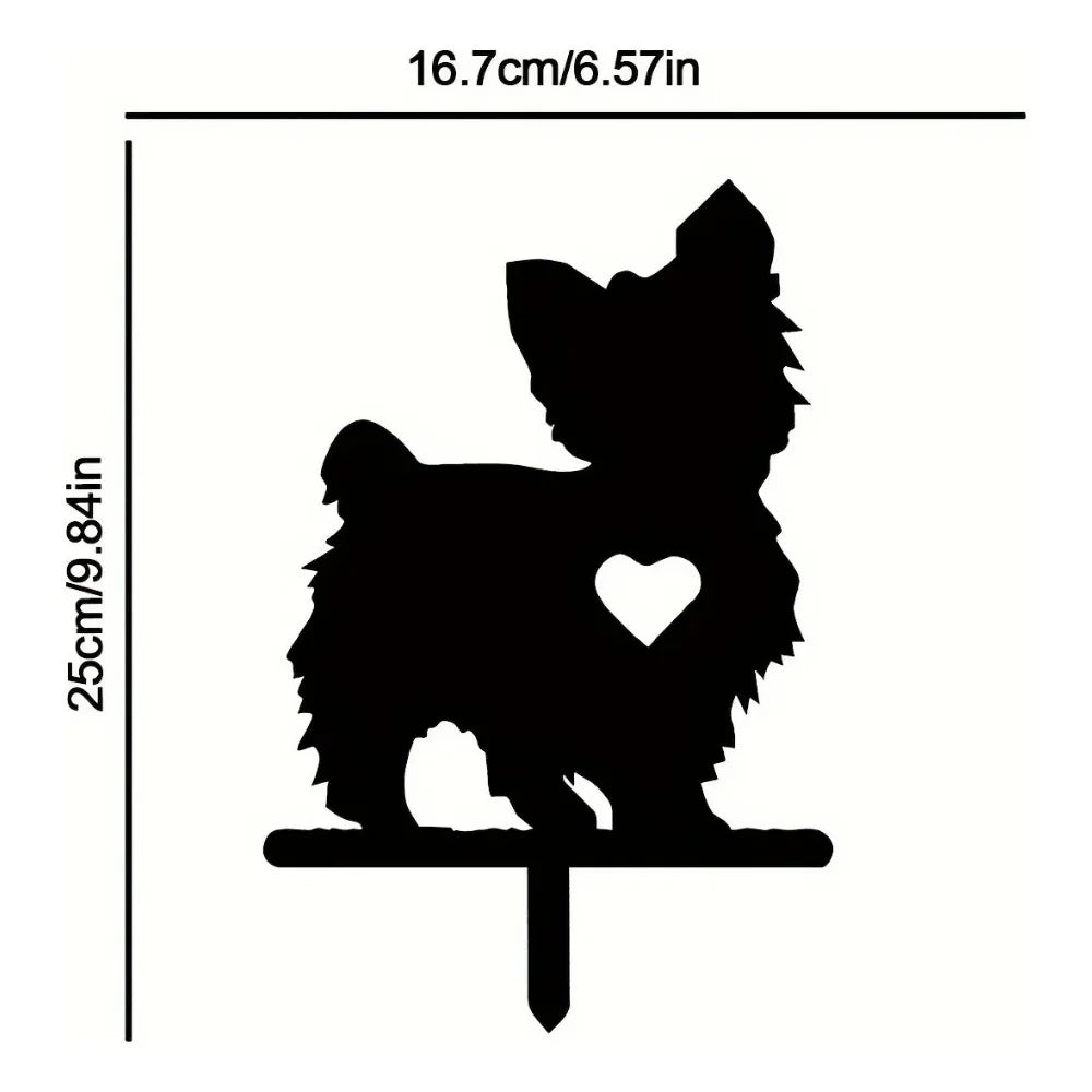 Gartenstecker TikiPaw | Hund im Tiki-Design | Metall Dekofigur | Wetterfest & Handgefertigt