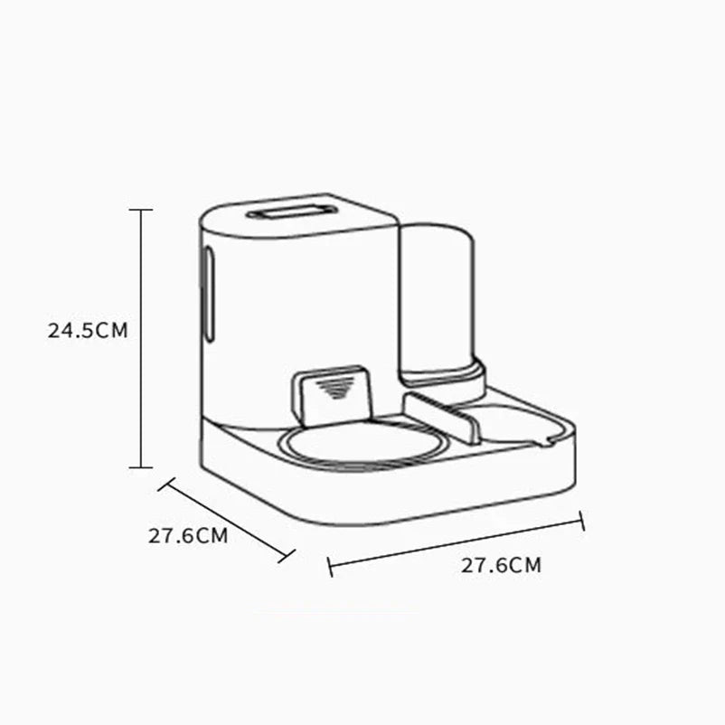 Feedipet Futter- & Wasserspender für Katzen & Hunde | Automatische Nachfüllung | 2-in-1 Napf-Set